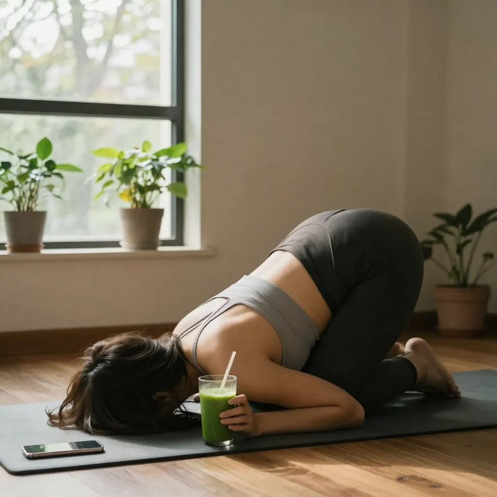 Person doing short workout